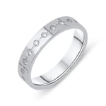 Platinum 0.17ct Diamond Brilliant Cut Wedding Ring D