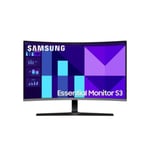ECRAN 32" SAMSUNG S32D390G Svart 1920x1080 VA 16:9 4ms 250cd/m² 100Hz Inkurvad 1500R HDMI D-Sub Hörlurar Ställbar fot