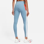 Nike One Dri Fit Mid Rise Color-blocked Leggings Blue S Woman
