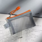 6PACK Nylon Mesh Card Förvaringspåsar Små dragkedjepåsar GRÅ GREY