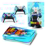 Kit De Autocollants Skin Decal Pour Console De Jeu Ps5 Corps Entier Anti-Rayures Dragon Ball Dragon, Version Cd-Rom T1738