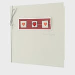 Valentine Card - handmade - You're Precious - 3D Embossed Hearts - Silver Ribbon
