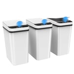 Kssvzz 3 Pack Small Motion Sensor Bathroom Bins with Lid - 2.5 Gallon Smart Wast