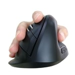 Souris verticale sans fil ergonomique ordinateur jeu Mause 800/1200/1600 DPI repose poignet Protection souris optique pour ordinateur portable - Type Black