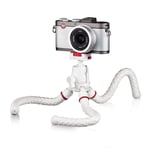 YZX Mini TPE Aluminum Alloy Video DSLR Camera selfie live tripod Selfie Stick Flexible Octopus Tripod for Smartphone Holder,White