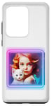 Coque pour Galaxy S20 Ultra Little Red Head et son chat blanc
