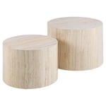 Urban Fusion Collection - Dijon Soffbord Rund 40x58x58 cm Travertin