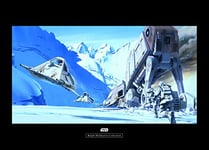 Komar Poster d'Art Mural, 70cm x 50cm, Star Wars Classique RMQ Hoth Battle Snowspeeder