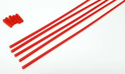 RC Receiver Wire Aerial Tube Protector Plastic Antenna Pipe Red Cap Red x 5