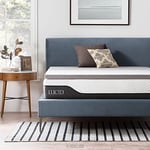 LUCID 2 pouces Surmatelas en mousse à mémoire de forme charbon de bambou - California King