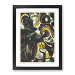 Genesis Ii By Franz Marc Classic Painting Framed Wall Art Print, Ready to Hang Picture for Living Room Bedroom Home Office Décor, Black A4 (34 x 25 cm)