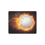 Cool Fire Flame Volleyball Ball Rectangle Non-Slip Rubber Laptop Mousepad Mouse Pads/Mouse Mats Case Cover with Designs