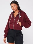Converse Womens Retro Full-zip Hoodie - Red, Red, Size L, Women