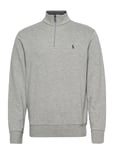 Luxury Jersey Quarter-Zip Pullover Tops Sweat-shirts & Hoodies Sweat-shirts Grey Polo Ralph Lauren