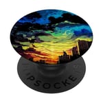 The Waking Up City Painting Artwork PopSockets Swappable PopGrip