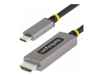 StarTech.com 10ft (3m) USB-C to HDMI Adapter Cable, 8K 60Hz, 4K 144Hz, HDR10, USB Type-C to HDMI 2.1 Video Converter Cable, USB-C DP Alt Mode/USB4/Thunderbolt 3/4 Compatible - USB-C Laptop to HDMI Monitor (136B-USBC-HDMI213M) - Adapterkabel - 24 pin USB-C hann til HDMI hann - 3 m - romgrå - aktiv, 8K 60Hz støtte, 4K 144Hz støtte