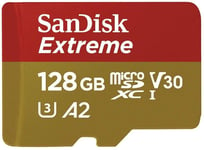 Sandisk 128Gb Class 10 Microsd Memory Card And Adapter