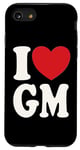 iPhone SE (2020) / 7 / 8 I Love GM I Heart GM Initials Hearts Art G.M Case