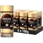 Nescafé Gold Blend Espresso | Instant Coffee | 190g | 6 Pack | 633 Cups
