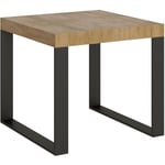 Itamoby - Table extensible 90x90/246 cm Tecno Quercia Natura structure Anthracite