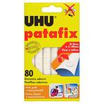 UHU Patafix D1620 - Amovible adhésif gomme, Blanc, lot de 80 gommes