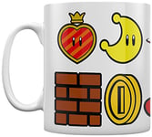 Pyramid MG24897 Super Mario Odyssey Icons Coffee Mug, Porcelain, Multi-Colour