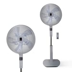 KEPLIN 16 Inch Pedestal Fan with 26-Speed, 10 Blades, Remote Control & LED Display - Adjustable Height, Turbo Wind Speed, 3 Modes, 24-Hour Timer & 90° Oscillation for Home, Office & Bedroom