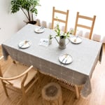 Tablecloth Plain Cotton Linen Tassel Rectangular Tables Mats A3 140*180 Cm