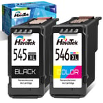 HavaTek 545 546 XL Ink Cartridges Remanufactured for Canon PG-545XL CL-546XL Black & Colour for Canon Pixma TS3150 TS3450 TR4551 TS3350 MX495 MG2450 MG2550 TS3100 MG3050 MG2550S TR4550 MG2500 Printers