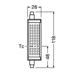 OSRAM OSRAM-LED-lamppu R7s 19 W 2 700 K himmennettävä