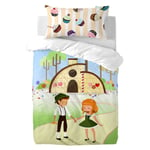 Täckslagsset HappyFriday Mr Fox Candy House Multicolour Babysäng 2 Delar