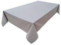 Nappe de Table de qualité supérieure - 100 % Coton - Collection Concept - Couleur et Taille au Choix (Nappe Ronde - Ø 100 cm, Gris Clair)