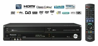 Panasonic DMR-EZ48VEB-K DVD/VCR VHS Combi Recorder + Freeview + Multi Region