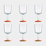 Palm Vinglas i plast Verre à Vin Orange, non-slip, transparent/orange, 30 cl, 6-pack
