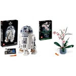 LEGO 75308 Star Wars R2-D2 Droid Building Set For 18-99 years, Collectible Display Model with Luke Skywalker’s Lightsaber & 10311 Icons Orchid Artificial Plant Building Set with Flowers