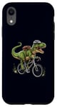 Coque pour iPhone XR T-rex Dinosaure à vélo Dino Cyclisme Biker Rider