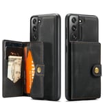 Magnetic Wallet Card Skal Galaxy S21 Svart