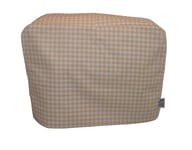 Cozycoverup® Dust Cover for Food Mixer in Beige Gingham (Breville Twin Hand and Stand)