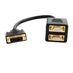 StarTech.com Câble Répartiteur en Y DVI-I Analogique vers Double VGA 30 cm - Câble Splitter DVI VGA - M/F (DVISPL1VV)