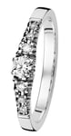Kohinoor 033-244v-24 Diamantring vitguld Cristal 17½