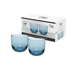 Villeroy & Boch - Like Ice water glass set 2 pces, coloured glass ice blue, capacity 280 ml, Average