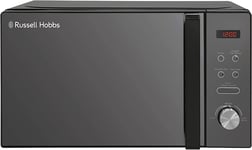 20L 800W Black Digital Microwave 5 Power Levels Auto Defrost 8 Cook Menus Easy C