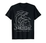 Earth day Cute Dolphins Respect The Ocean Save The Sea T-Shirt