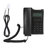 Landline Phones, FSK/DTMF Dual System Corded Telephone with LED Screen Display, Desktop Wired Telephone with Caller ID, for Home Office Hotel - Black(UK)