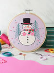 The Make Arcade Snowman Embroidery Hoop Kit