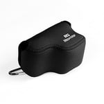 MegaGear Housse de Protection Ultra légère en néoprène pour Appareil Photo Sony ZV-E10 Noir 16-50 mm