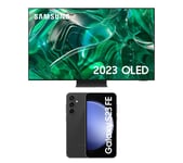 65" Samsung QE65S95CATXXU  Smart 4K Ultra HD HDR OLED TV with Bixby & Alexa & Galaxy S23 FE 5G (128 GB, Graphite) Bundle, Black