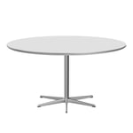 Fritz Hansen - A826 Cirkulär, Ø145 cm, Laminat Vit, 6-grenad stjärnfot - Matbord - Arne Jacobsen,Piet Hein - Vit - Laminat/Metall