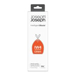 Joseph Joseph IW4 Bin Liners with Tie Tape Drawstring Handles- 50 Litres, Pack of 20- Transparent