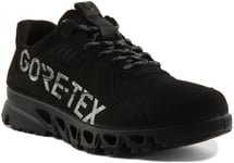 Ecco Multi Vent Mens Leather Outdoor Trekking Trainers In Black Size UK 6 - 12